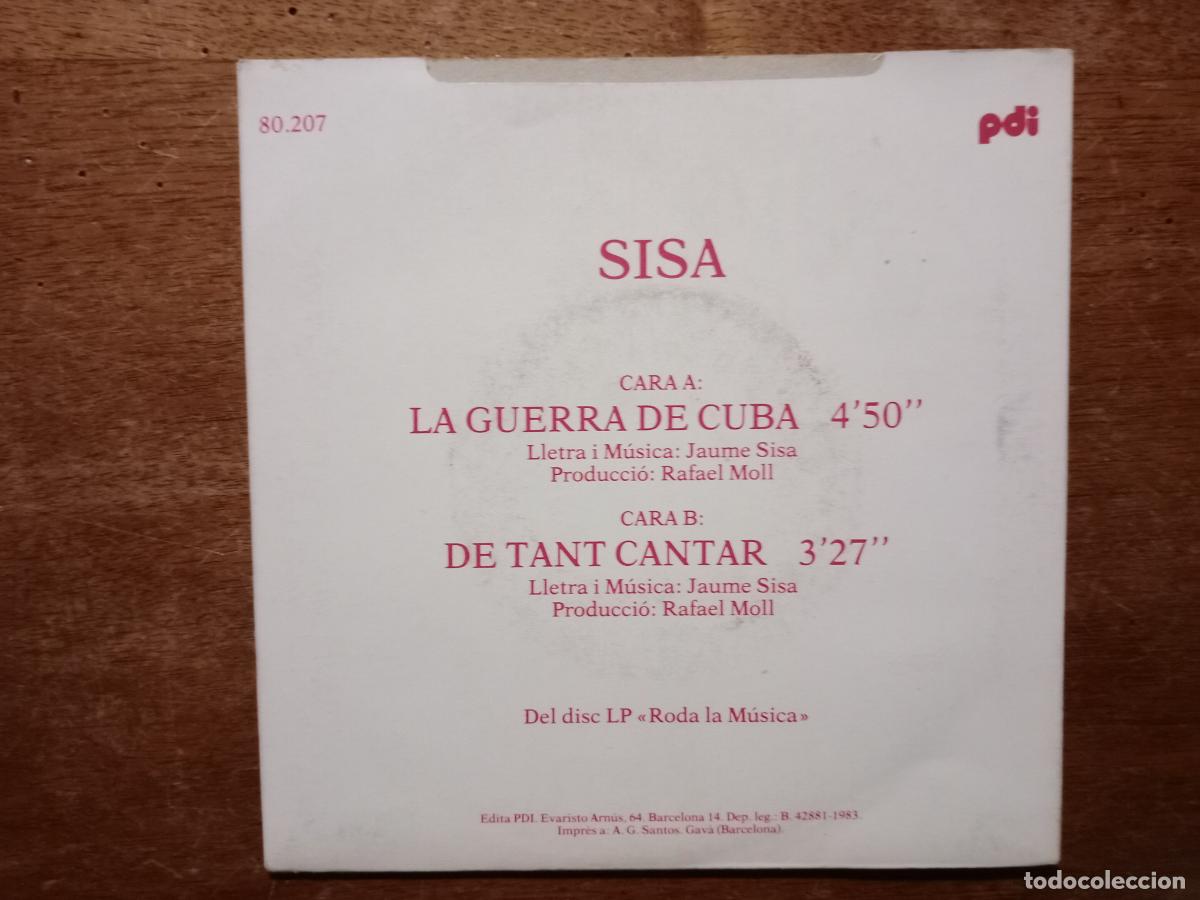 Discos de vinilo: Sisa - la guerra de Cuba + de tant cantar - Foto 2