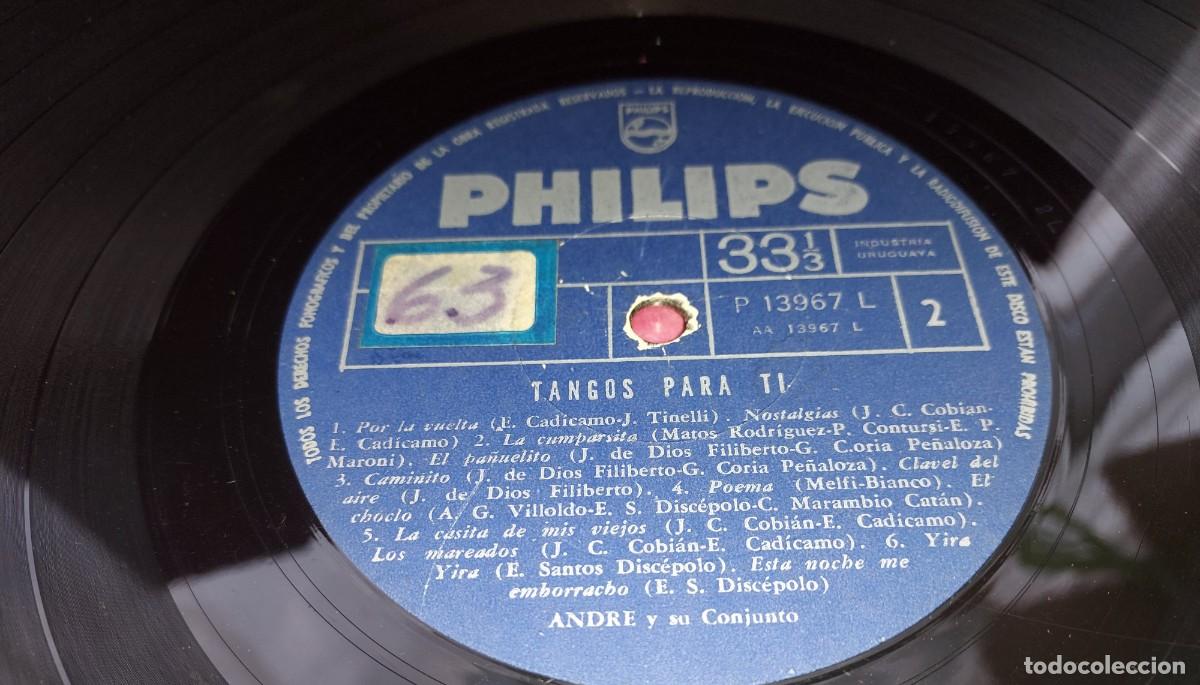Discos de vinilo: ANDR&Eacute; Y SU CONJUNTO - TANGOS PARA T&Iacute; - LP VINILO - Foto 4