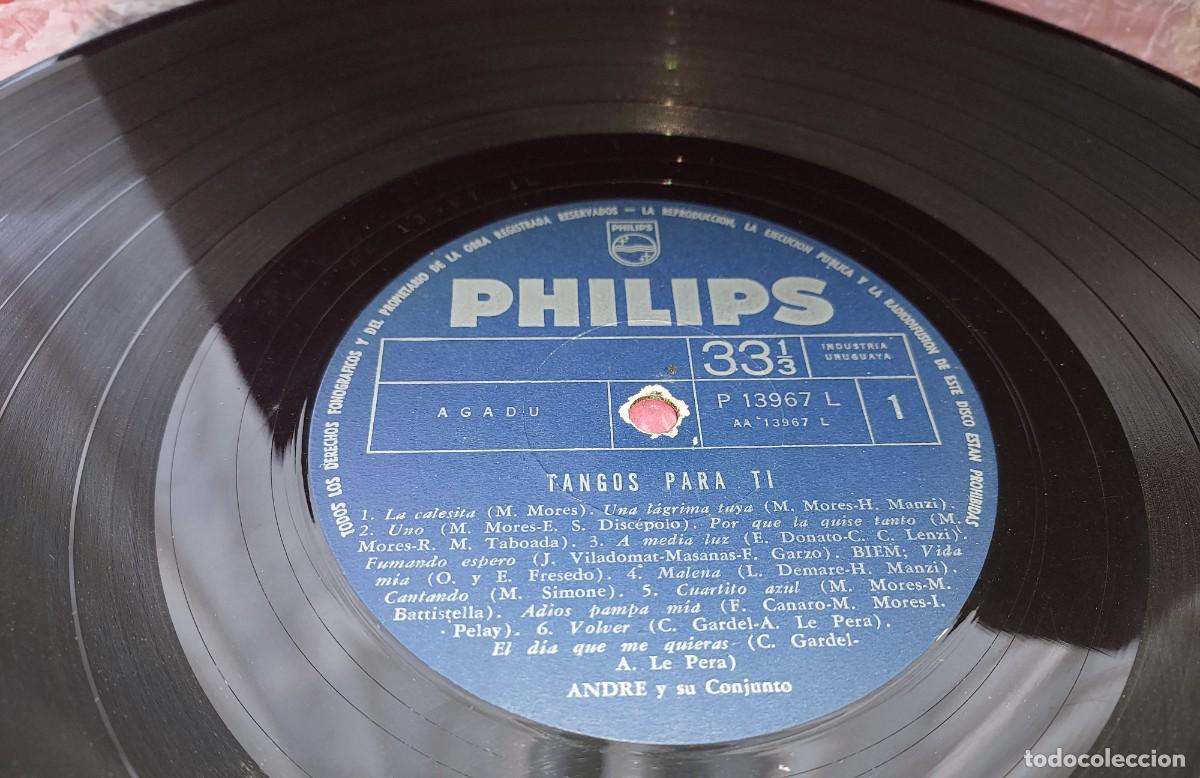 Discos de vinilo: ANDR&Eacute; Y SU CONJUNTO - TANGOS PARA T&Iacute; - LP VINILO - Foto 6