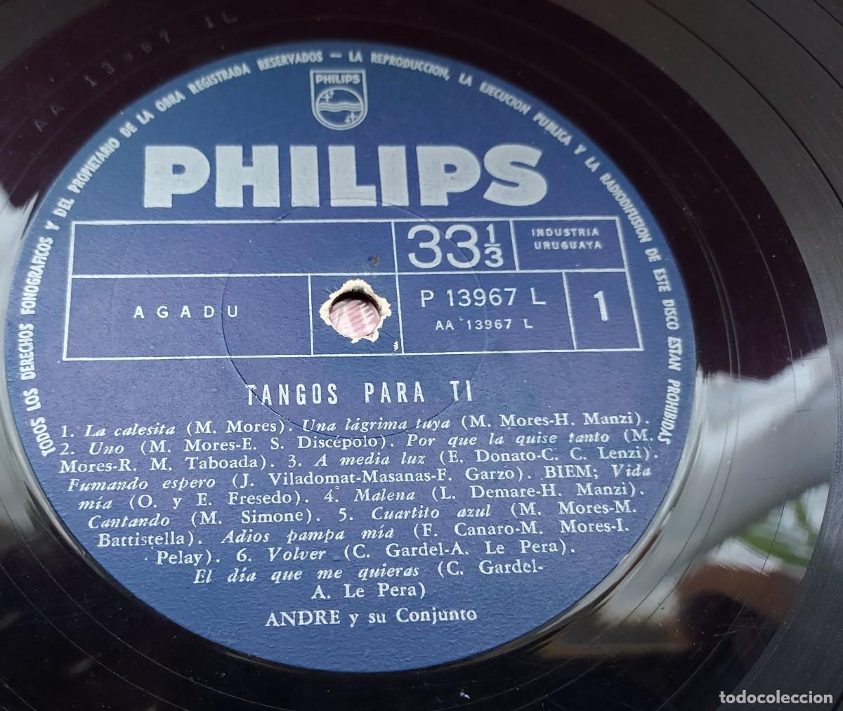 Discos de vinilo: ANDR&Eacute; Y SU CONJUNTO - TANGOS PARA T&Iacute; - LP VINILO - Foto 7