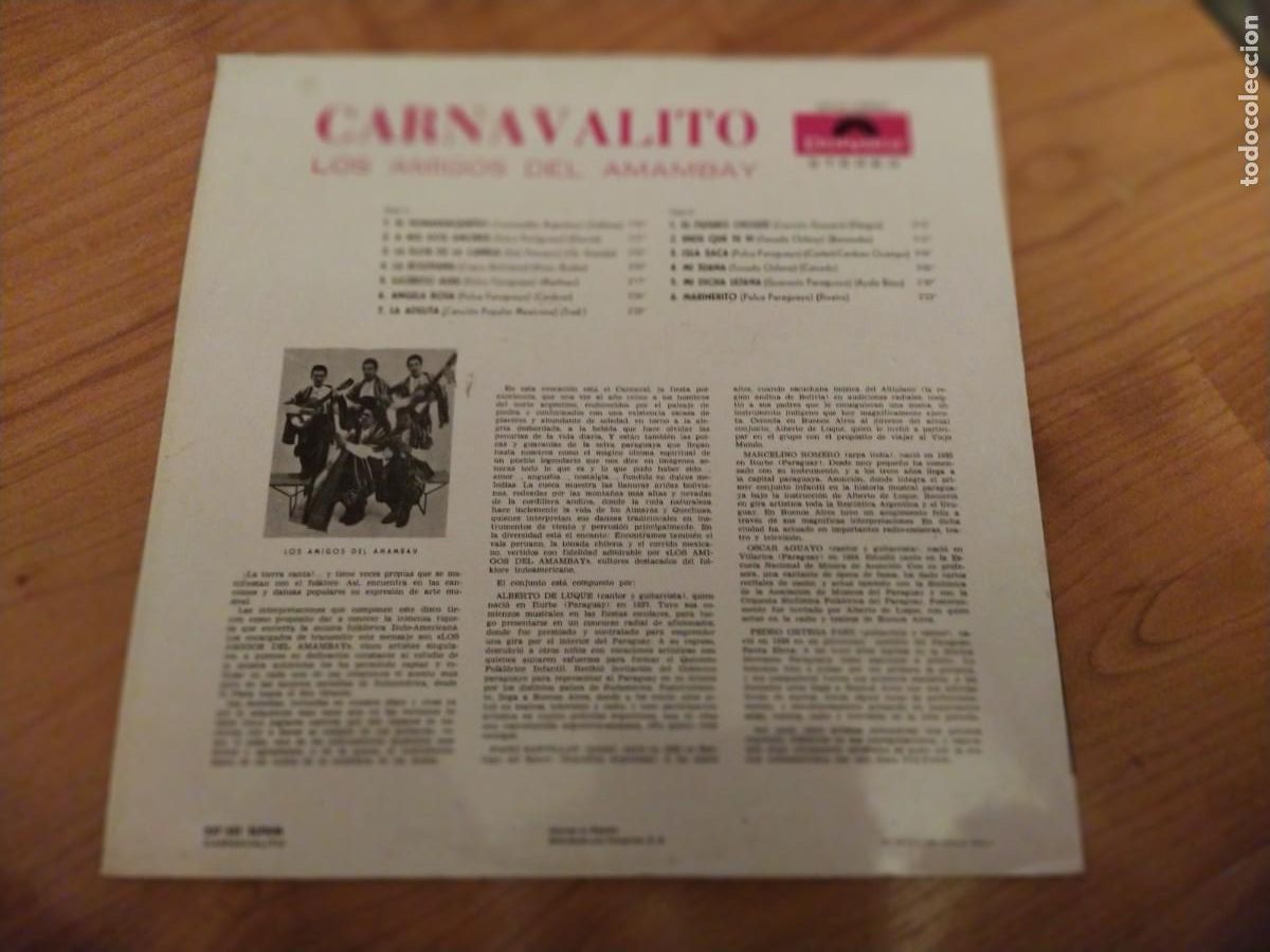 Discos de vinilo: CARNAVALITO - LOS AMIGOS DEL AMAMBAY - spa lp - POLYDOR - Foto 2