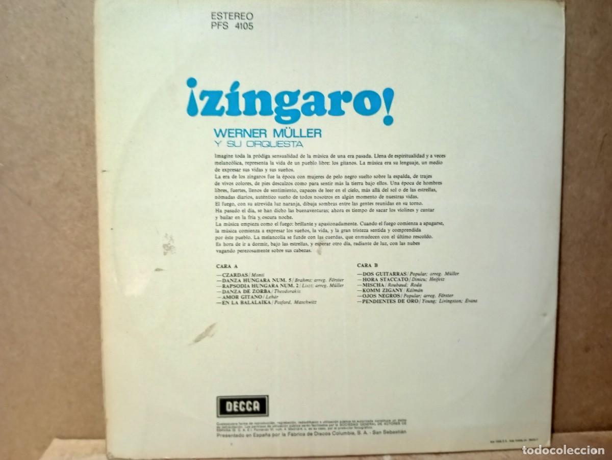 Discos de vinilo: ZINGARO de Werner Muller y su orquesta - Foto 3
