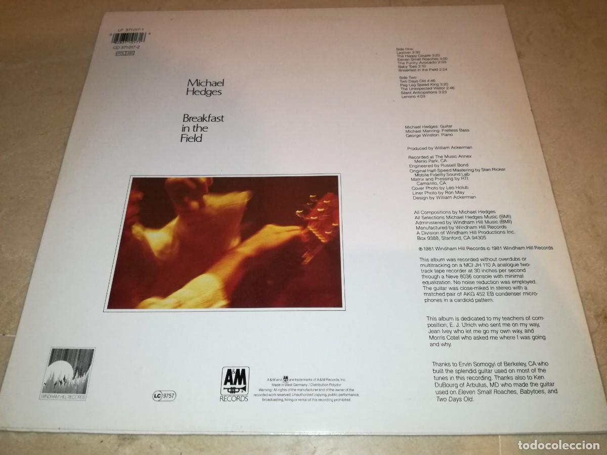 Discos de vinilo: MICHAEL HEDGES-BREAKFAST IN THE FIELD-ORIGINAL 1981 - Foto 2