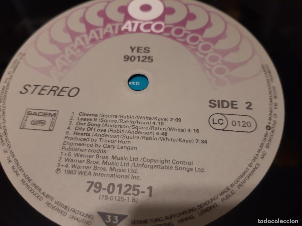 Discos de vinilo: YES -90125- (1983) LP DISCO VINILO - Foto 9