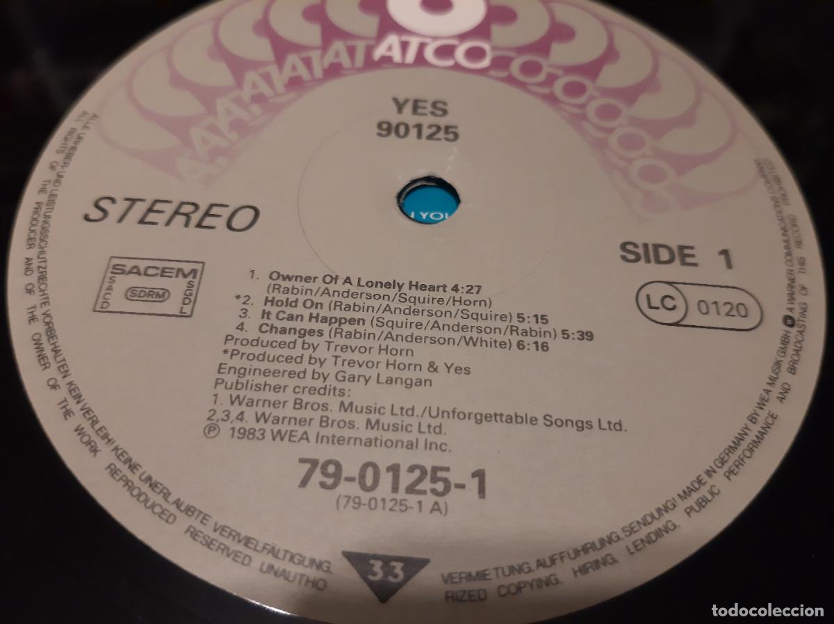 Discos de vinilo: YES -90125- (1983) LP DISCO VINILO - Foto 10
