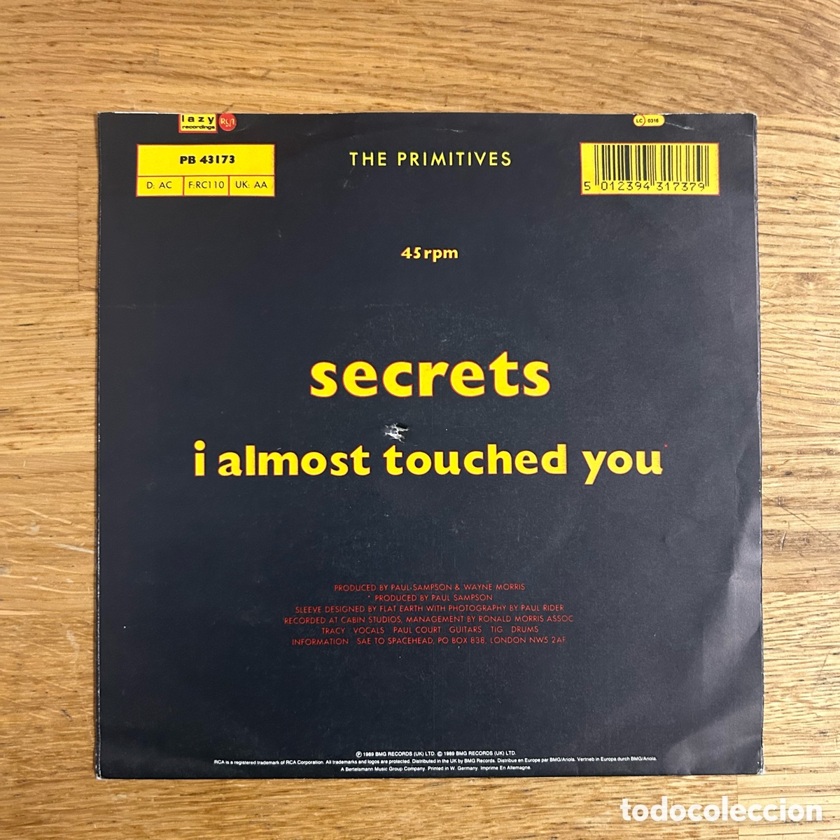 Discos de vinilo: The Primitives - Secrets PEDIDO M&Iacute;NIMO 10&euro; - Foto 2