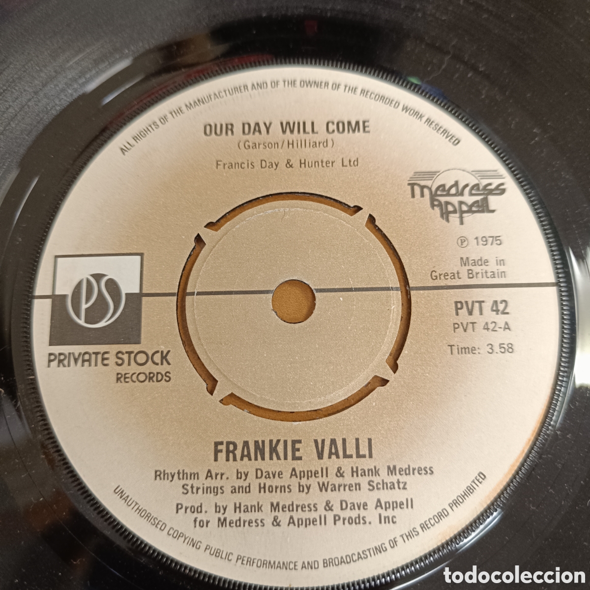 Discos de vinilo: Frankie Valli &lrm;&ndash; Our Day Will Come - Foto 1