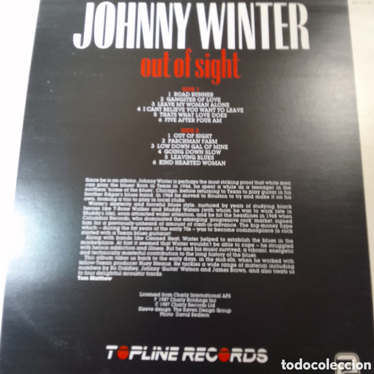 Discos de vinilo: JOHNNY WINTER OUT OF SIGHT - Foto 2
