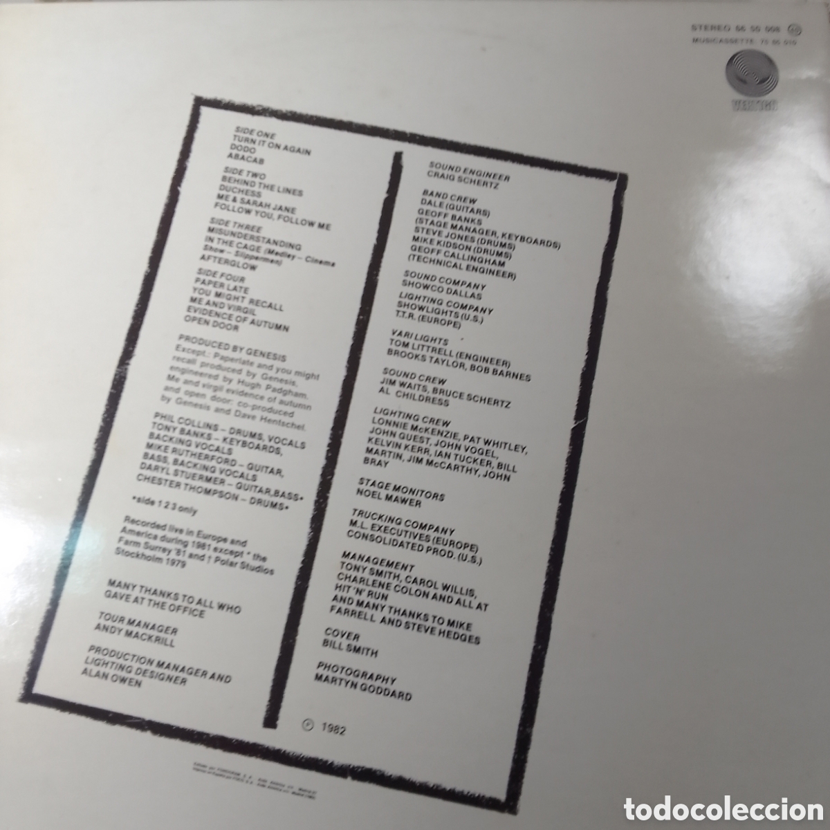 Discos de vinilo: GENESIS THREE SIDES LIVE DOBLE LP - Foto 2
