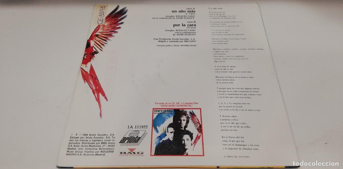 Discos de vinilo: SCO30-Mecano - Un A&ntilde;o M&aacute;s (7&rdquo;) - Foto 2
