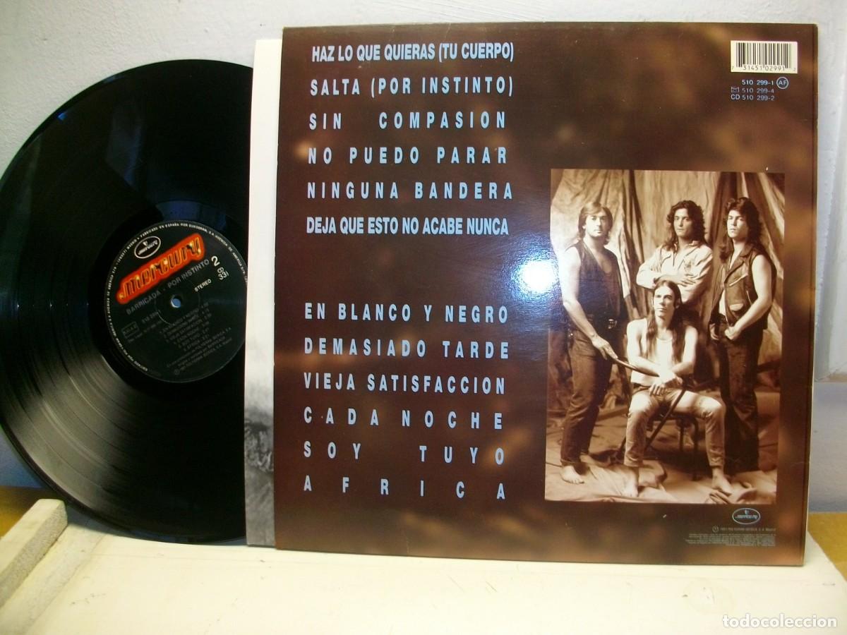 Discos de vinilo: BARRICADA - POR INSTINTO LP 1991 - Foto 2