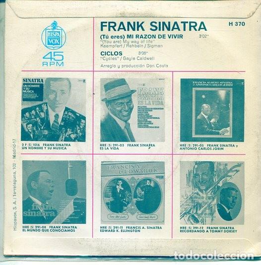 Discos de vinilo: FRANK SINATRA / CYCLES + 1 (SINGLE HISPAVOX 1968) - Foto 2