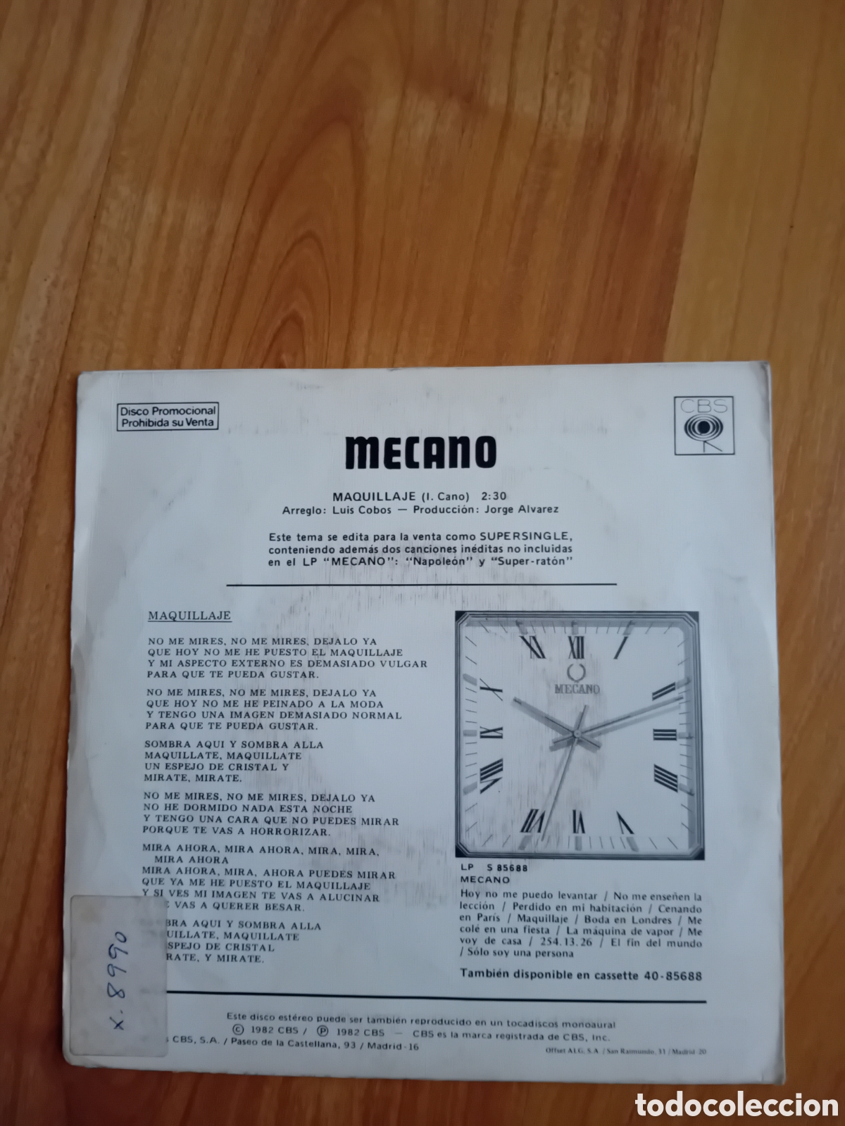 Discos de vinilo: MECANO. MAQUILLAJE. 1982 - Foto 2