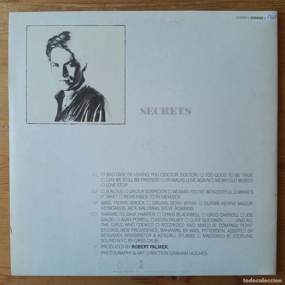 Discos de vinilo: ROBERT PALMER : SECRETS [ISLAND - ESP 1979] LP - Foto 2