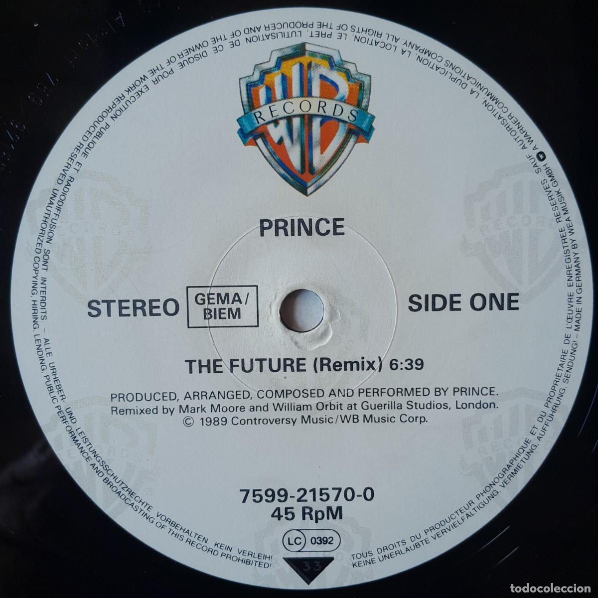 Discos de vinilo: PRINCE : THE FUTURE [WARNER - DEU 1989] 12&rdquo; - Foto 3