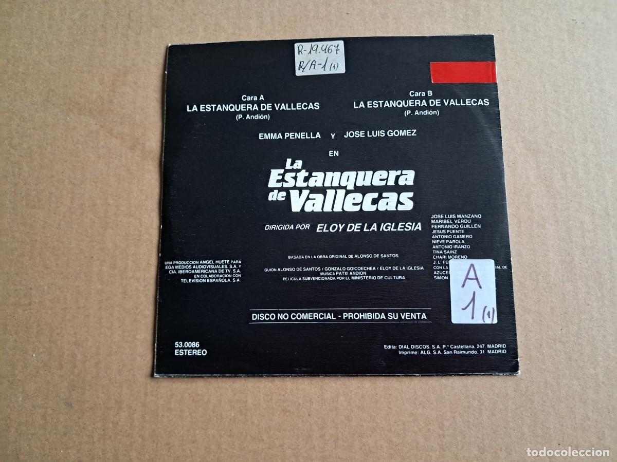 Discos de vinilo: BANDA SONORA - LA ESTANQUERA DE VALLECAS SINGLE 1987 - Foto 3