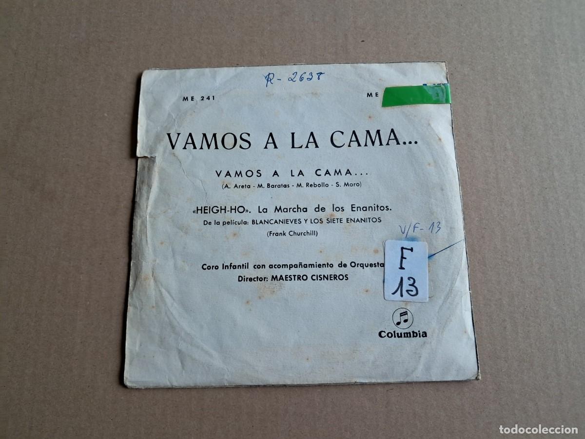 Discos de vinilo: CORO INFANTIL - VAMOS A LA CAMA SINGLE 1964 - Foto 3