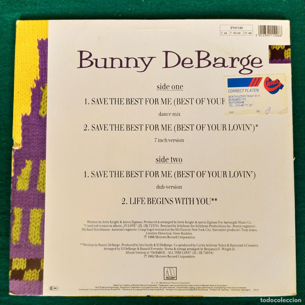 Discos de vinilo: Bunny DeBarge &ndash; Save The Best For Me - Foto 2