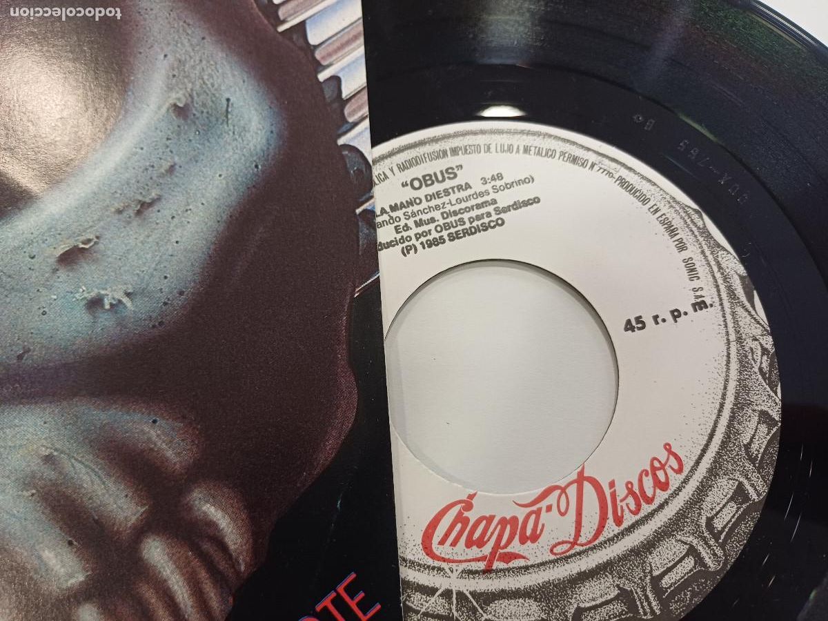 Discos de vinilo: OBUS/TE VISITARA LA MUERTE/SINGLE PROMOCIONAL. - Foto 2