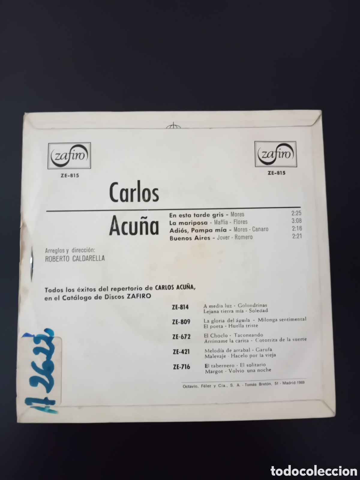 Discos de vinilo: CARLOS ACU&Ntilde;A. REY DEL TANGO. EN ESTA TARDE GRIS - Foto 2