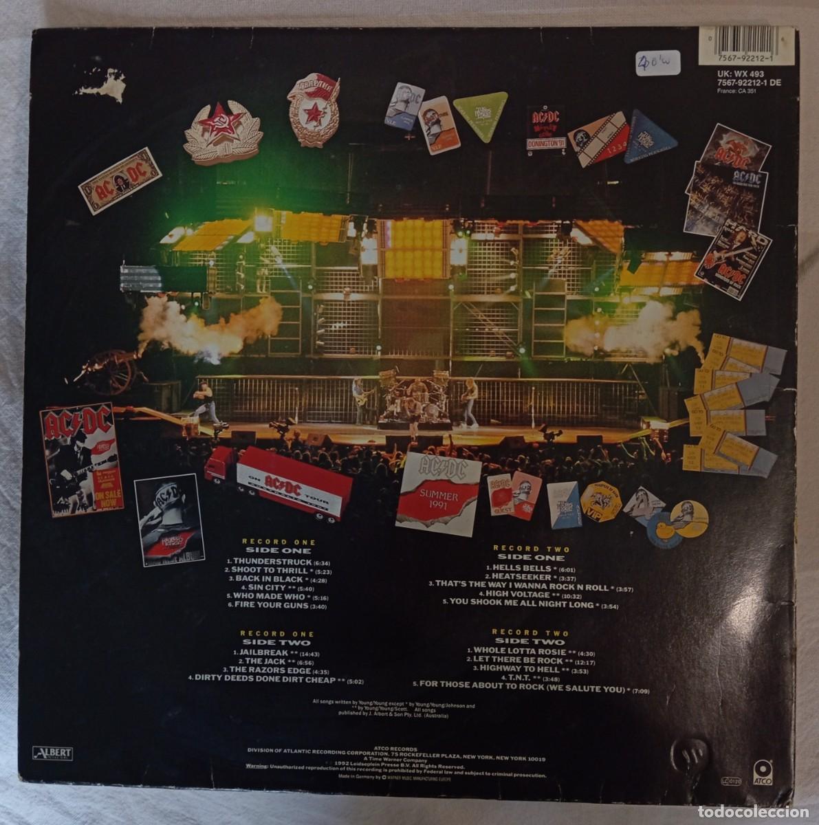 Discos de vinilo: AC/DC - LIVE (LP 1&ordf; ED.) - Foto 2