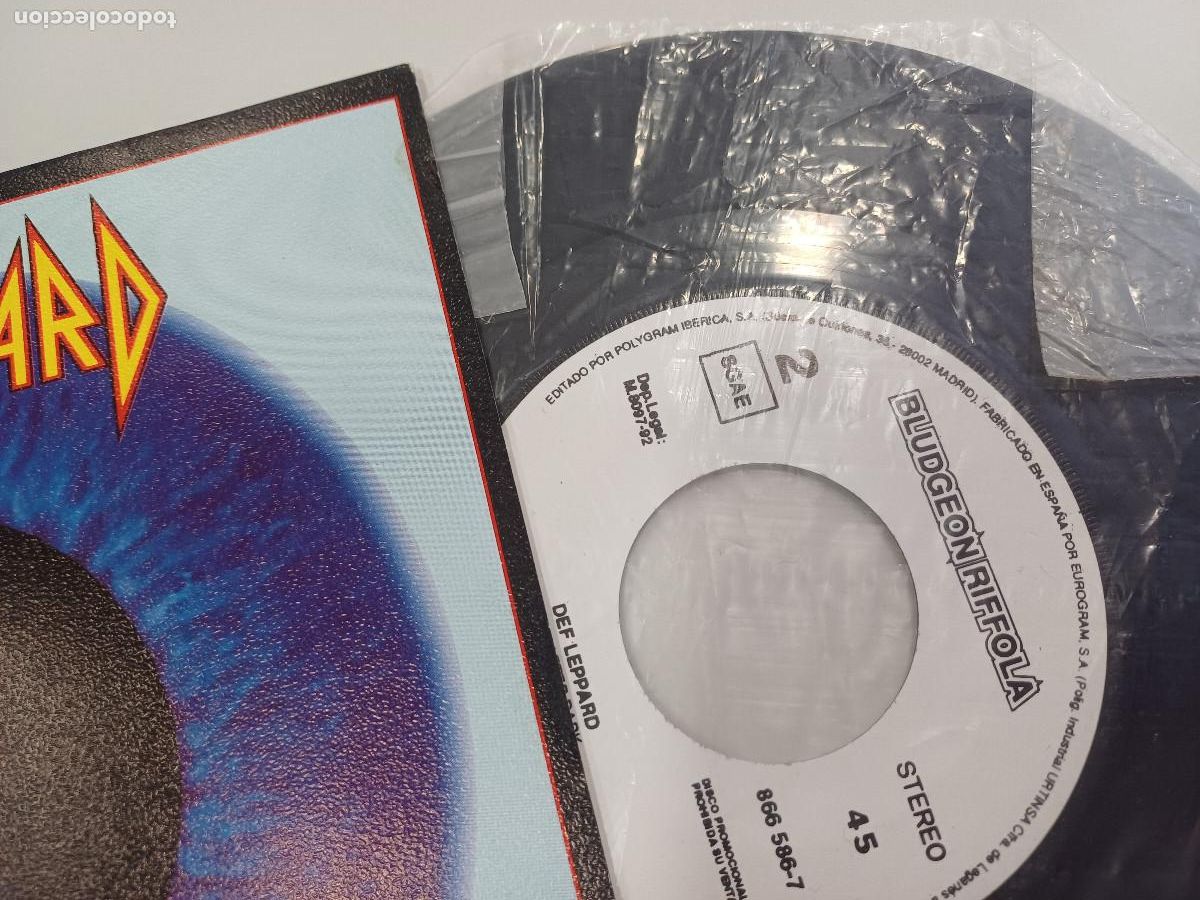 Discos de vinilo: DEF LEPPARD/GET ROCKED/SINGLE METAL. - Foto 2