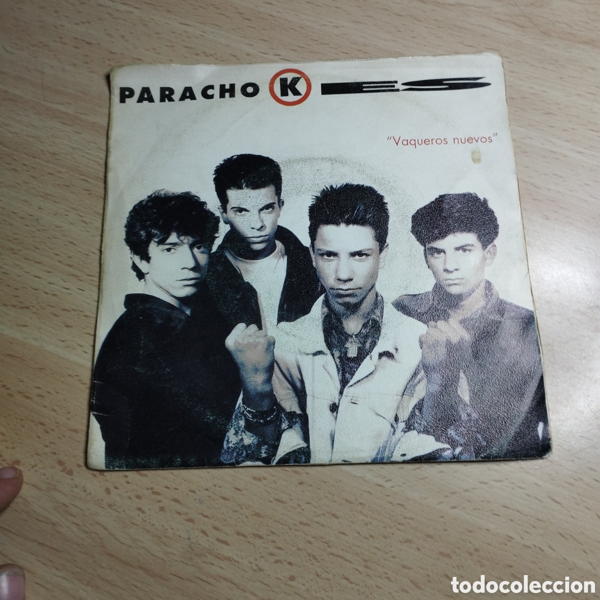 Discos de vinilo: Single 7&rdquo; Parachokes 1990 vaqueros nuevos + una chica. - Foto 1