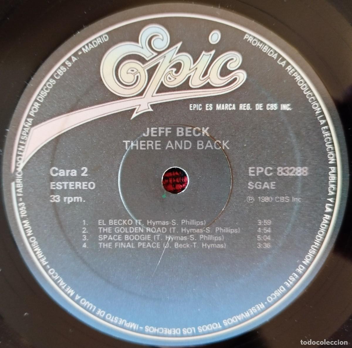 Discos de vinilo: JEFF BECK ** There & Back ** VINILO LP ORIGINAL 1980 - Foto 4