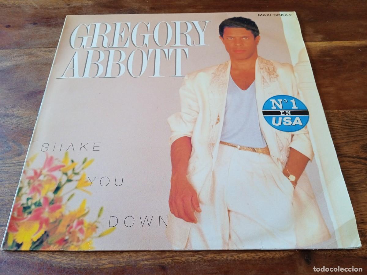 Discos de vinilo: Gregory Abbott - Shake you down 2 temas + Wait until tomorrow - Maxisingle original CBS 1986 - Foto 1