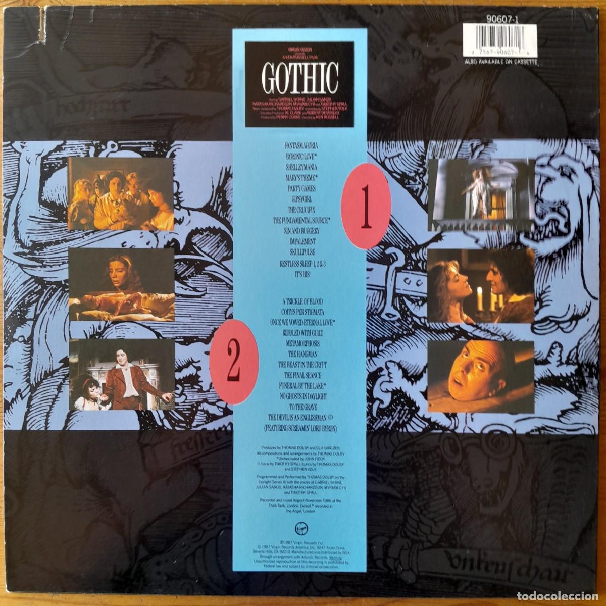 Discos de vinilo: THOMAS DOLBY : OST GOTHIC [VIRGIN - USA 1987] LP - Foto 2