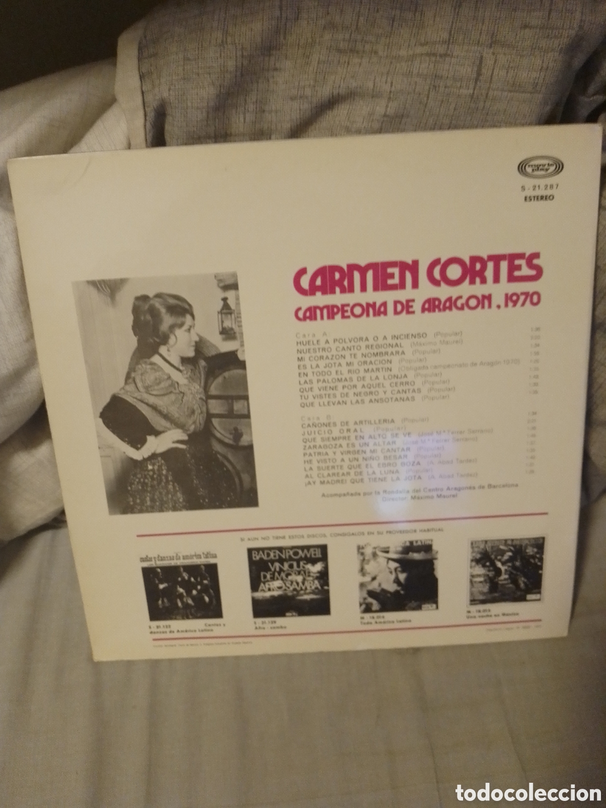 Discos de vinilo: CARMEN CORTES CAMPE&Oacute;NA DE ARAG&Oacute;N - Foto 2