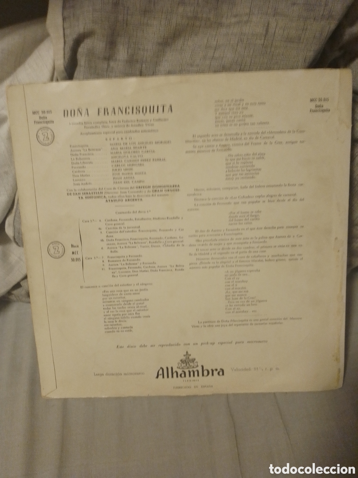 Discos de vinilo: Do&ntilde;a Francisquita Alhambra - Foto 2
