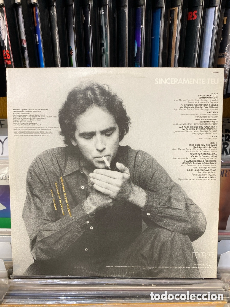 Discos de vinilo: Joan Manuel Serrat - Sinceramente Teu - Foto 2