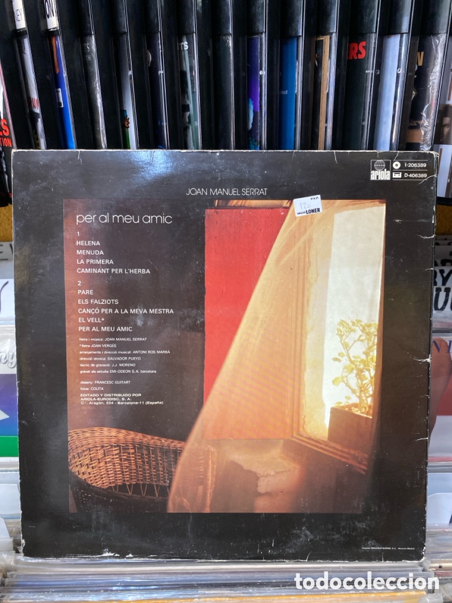 Discos de vinilo: Joan Manuel Serrat - Per al meu amic - Foto 2