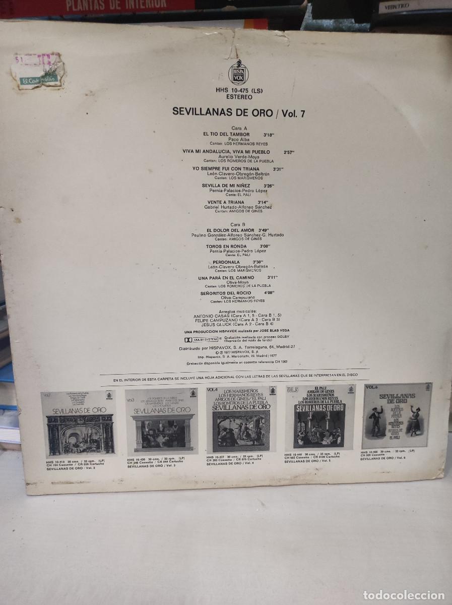 Discos de vinilo: Sevillanas De Oro, Vol. 7 - Foto 2
