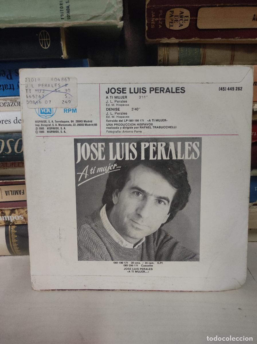 Discos de vinilo: Jos&eacute; Luis Perales &ndash; A T&iacute; Mujer.... SINGLE - Foto 2