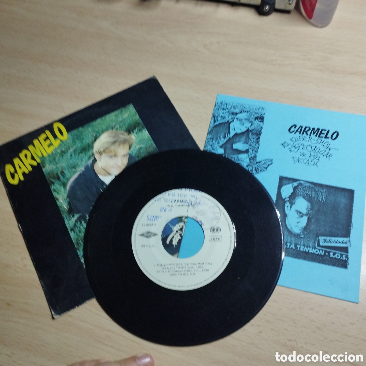 Discos de vinilo: Single 7&rdquo; . Carmelo 1990 Mil Campanas + oh, Navidad - Foto 1