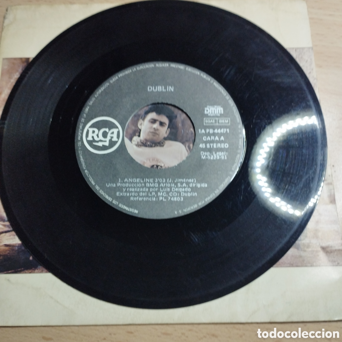 Discos de vinilo: Single 7&rdquo; Dubl&iacute;n 1991 Angeline + seis horas - Foto 3