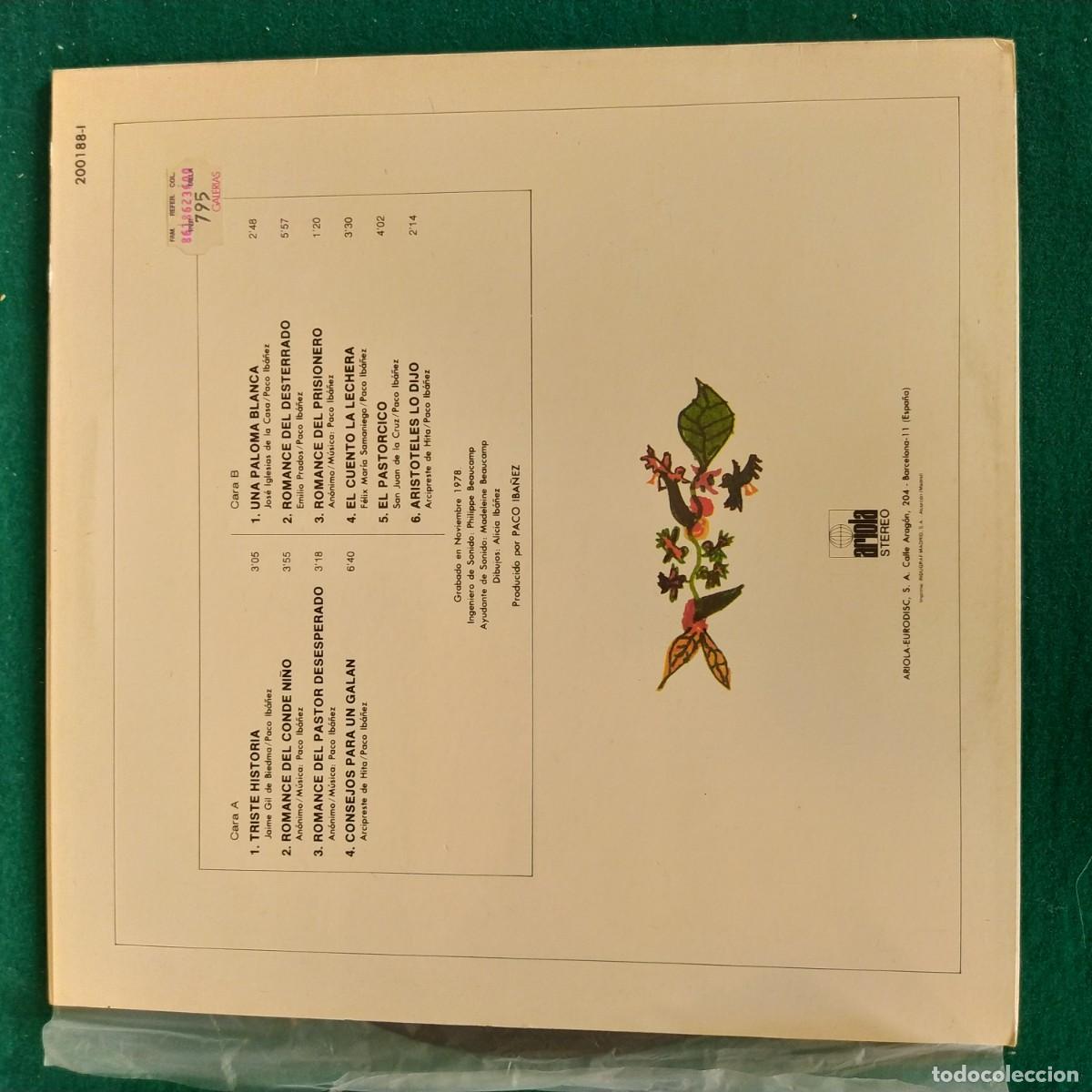 Discos de vinilo: Paco Iba&ntilde;ez &ndash; A Flor De Tiempo - Foto 2