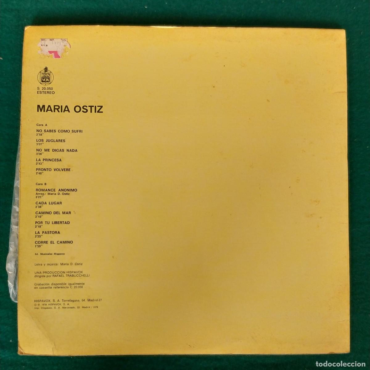 Discos de vinilo: Maria Ostiz &ndash; Maria Ostiz - Foto 2
