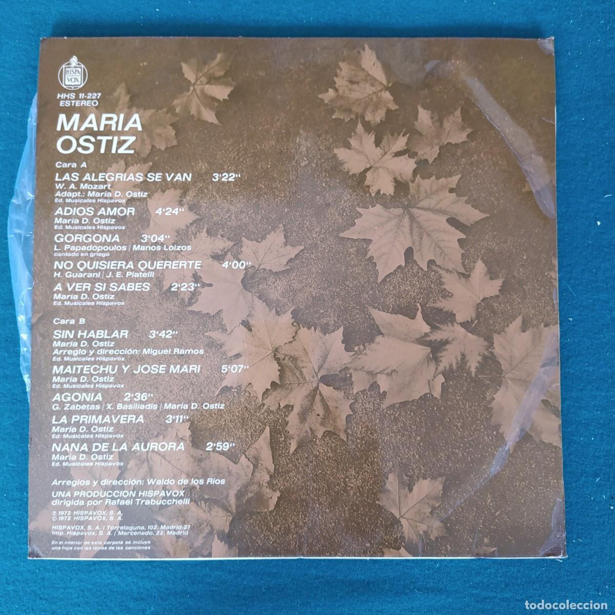 Discos de vinilo: Maria Ostiz &ndash; Maria Ostiz - Foto 2