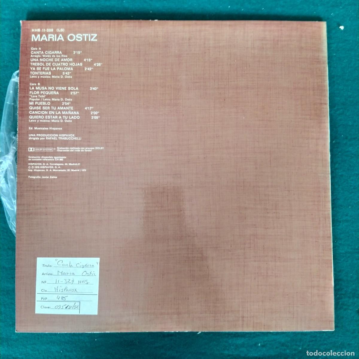 Discos de vinilo: Maria Ostiz &ndash; Canta Cigarra - Foto 2