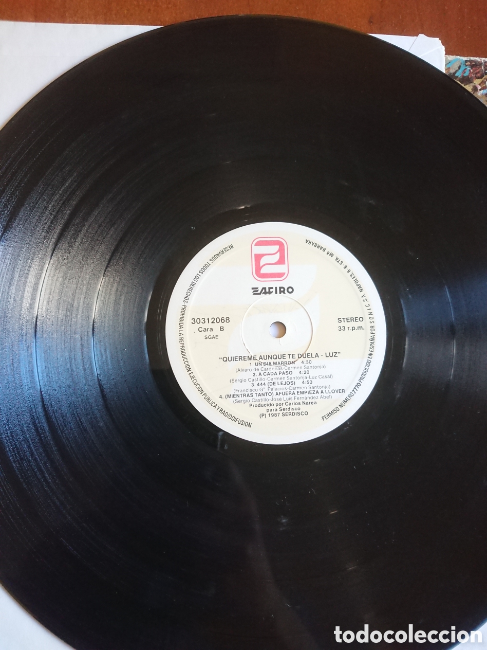 Discos de vinilo: Luz - Qui&eacute;reme aunque duela - Foto 6