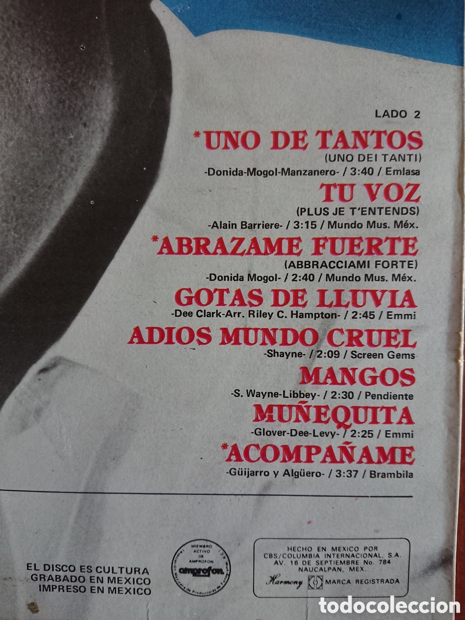 Discos de vinilo: Enrique Guzm&aacute;n - 15 aut&eacute;nticos exitos - Foto 4