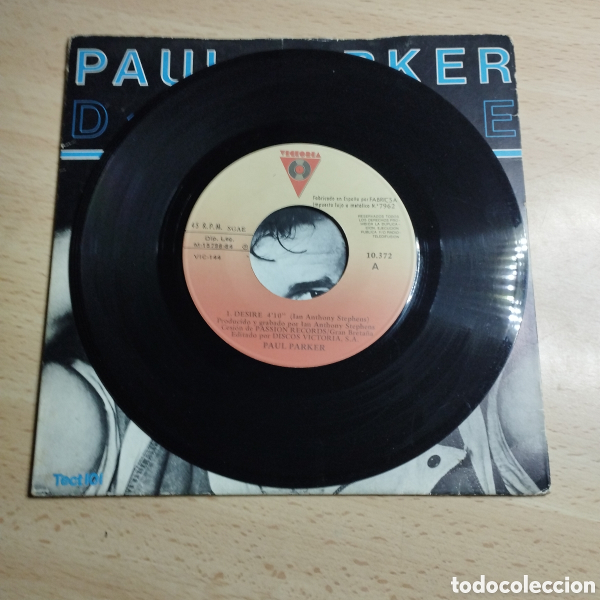 Discos de vinilo: Single 7&rdquo; Paul Parker 1984 Desire - Foto 3