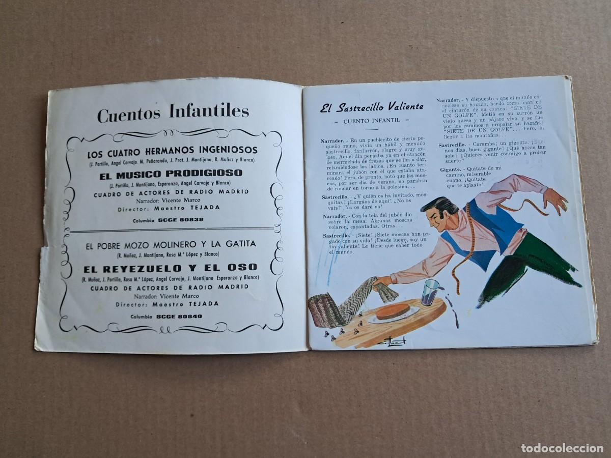 Discos de vinilo: CUENTO INFANTIL - EL SASTRECILLO VALIENTE DISCO COMIC SINGLE 1964 - Foto 3