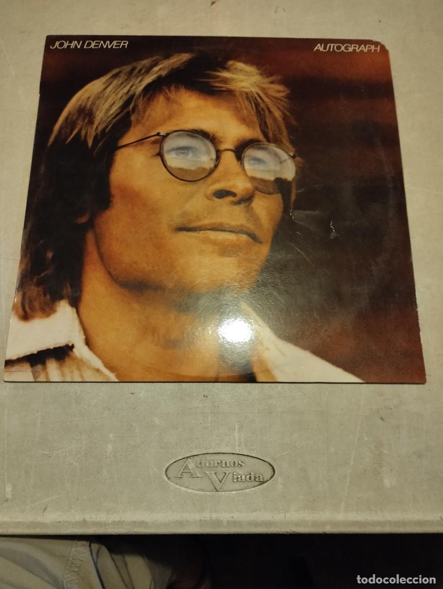 Discos de vinilo: John Denver LP Autograph Esp.1980 insert letrtas - Foto 1