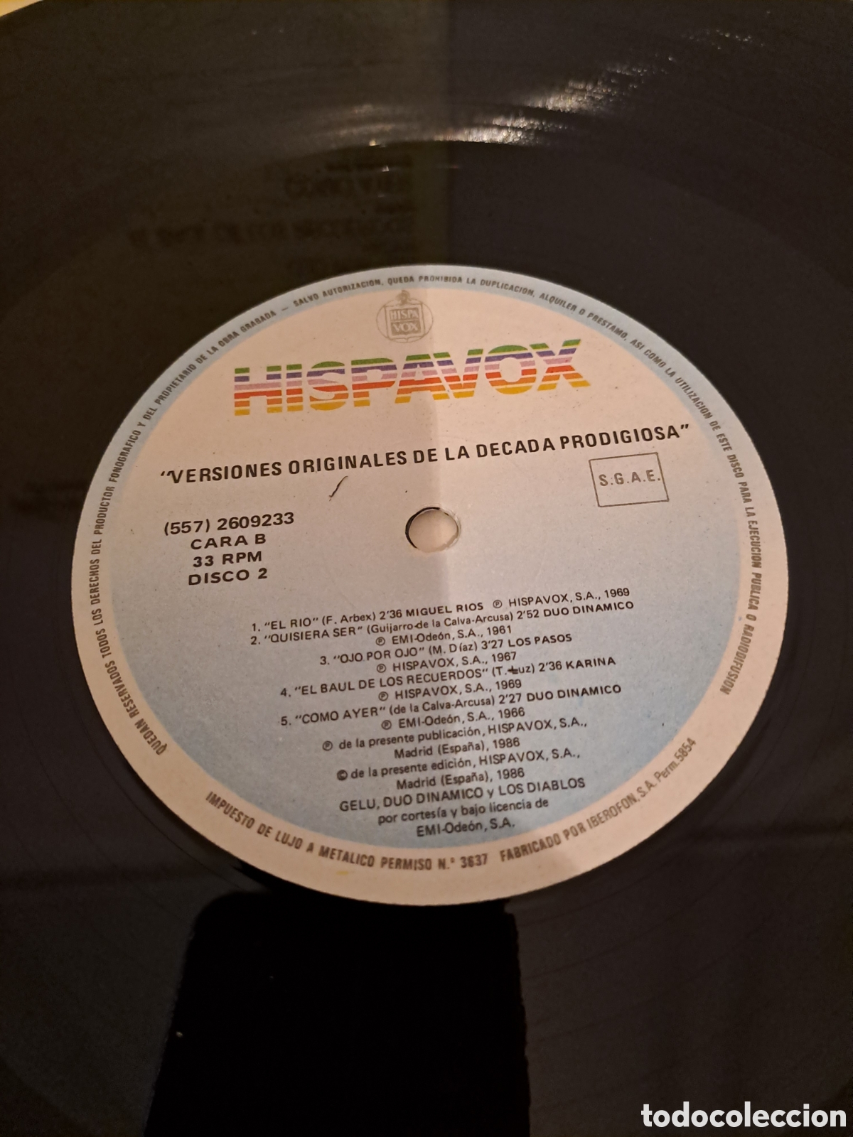 Discos de vinilo: Versiones Originales De La Decada Prodigiosa, Hispavox. C.1 - Foto 4