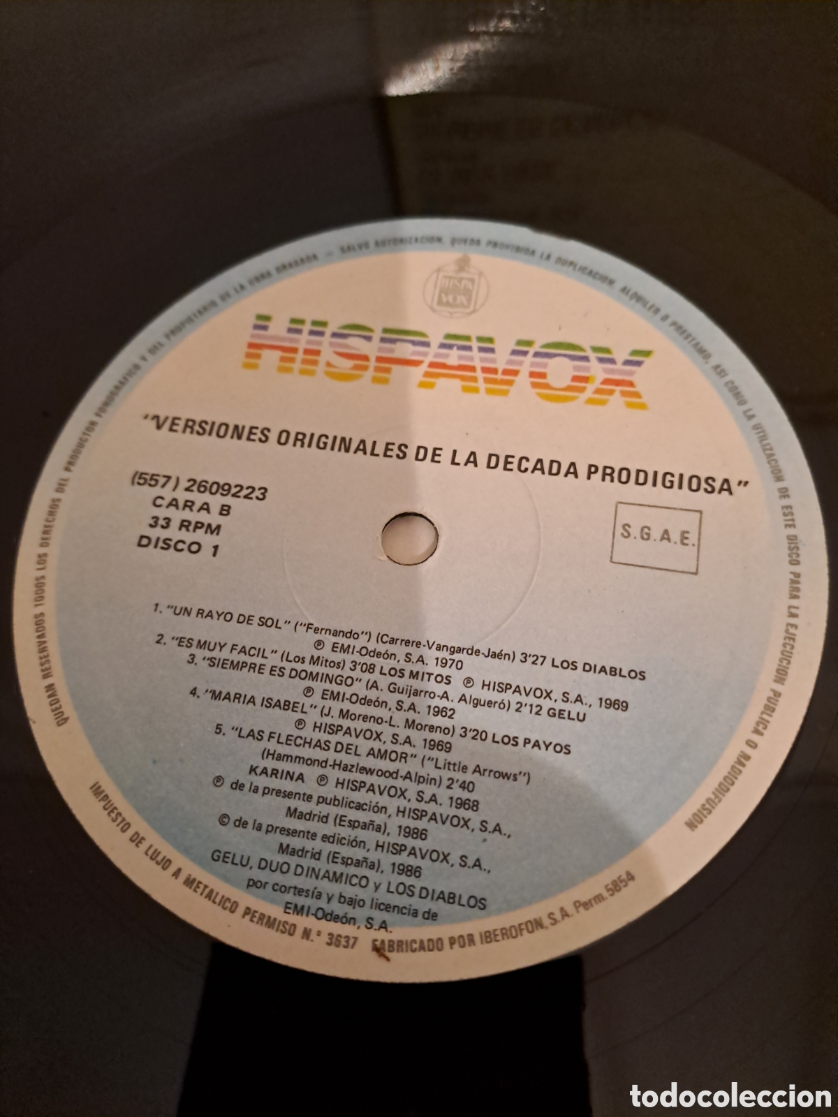 Discos de vinilo: Versiones Originales De La Decada Prodigiosa, Hispavox. C.1 - Foto 5