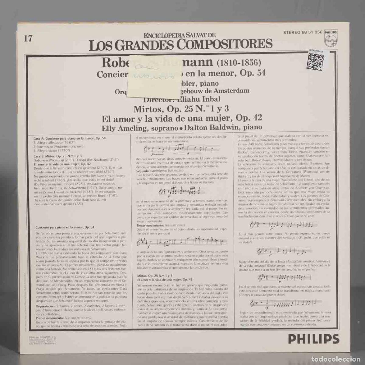 Discos de vinilo: LP. SCHUMANN. SALVAT 17. CON LIBRETO - Foto 2